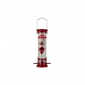 Johnston & Jeff Seed Large Feeder In Red Plastic (30cm)